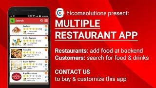 Multiple Restaurant Android App Template & Customization - The best app HiCom Solutions