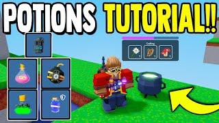 ALL POTIONS TUTORIAL!! | (Roblox BedWars)