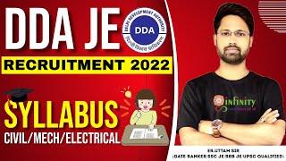 DDA JE Syllabus 2022 | dda je syllabus civil | dda je syllabus electrical mechanical | dda je exam