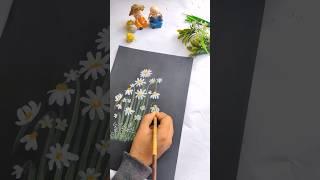 How to paint Daisy flower #shorts #daisy #satisfying