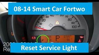 DIY Smart Car ForTwo Reset Maintenance Service Light