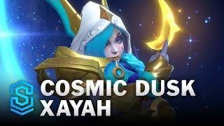 Cosmic Dusk Xayah Wild Rift Skin Spotlight