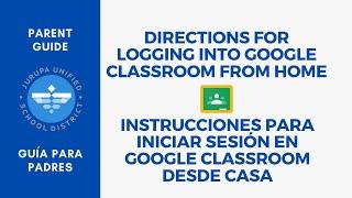 Parent Google Classroom Navigation Guide