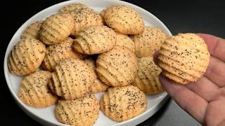 Only 5 minutes and minimum ingredients! Ready to eat every day! Cookies that melt in your mouth!