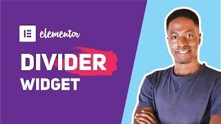 How the Elementor Divider Widget Works