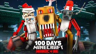 Surviving 100 Days In The Scariest Winter Storm In Minecraft [FULL MOVIE]