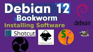 Installing Shotcut, Gimp, Inkscape and OBS on Debian Bookworm