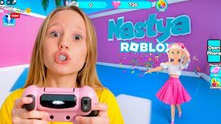 Nastya created her own Roblox world