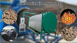 Wood/Coconut shell/Wood briquette carbonization furnace