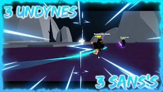 Roblox | Undertale Test Place Reborn | 3 UNDYNES VS 3 SANS'S