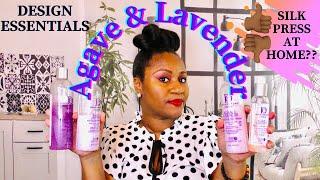 Design Essentials Agave & Lavender Blow Dry & Silk Press Collection | Step by step DEMO and Review