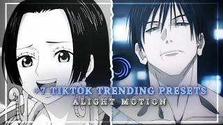 +7 Tiktok Trending presets #18 [ XML + QR + CC ] #animeedits #anime #bleach #onepiece #jjk