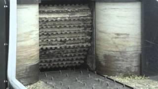 Ryetec Bugnot shredder upper toothed and lower feed conveyor