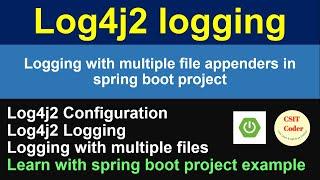 Log4j2 configuration file example | Logging with multiple files in spring boot