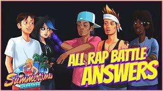 ALL RAP BATTLE ANSWERS! - Summertime Saga Walkthrough