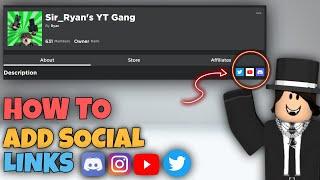 ADD SOCIAL LINKS to your ROBLOX GROUP 2023! (HOW TO)