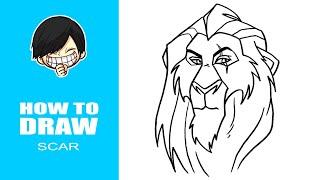 How to draw Scar from The Lion King step by step