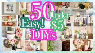 50 DOLLAR TREE DIYS UNDER $5!!  SUPER EASY DIY ROOM DECOR HOME DECOR ON A BUDGET!!