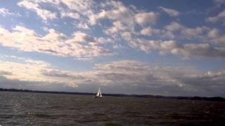 Boat leaving parish creek chesapeake