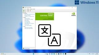 How To Change NVIDIA Control Panel Language - Best Way To Change Language In NVIDIA Control Panel