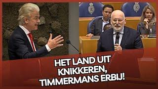 Wilders gaat TEKEER tegen Timmermans & krijgt APPLAUS! ‘Het land uit knikkeren!’