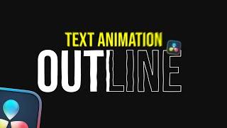 Outline Text animation in Davinci Resolve | Full Tutorial |