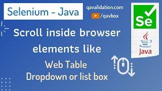 Scroll inside browser elements like WebTable or Dropdown | ListBox