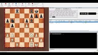 Martin Kestler vs IM Slavislav Milanovic (2350 FIDE Elo) 3+0 on playchess.com.