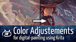 Color Adjustements for digital-painting using Krita