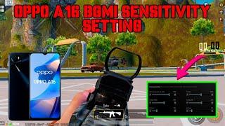 OPPO A16 BGMI SENSITIVITY SETTING || OPPO A16 ZERO RECOIL SENSITIVITY SETTING || BEST SENSITIVITY