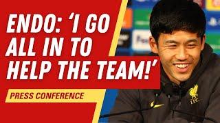 Wataru Endo: "I want to win all the titles!" | PSG vs Liverpool Press Conference