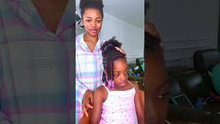 Simple and beautiful kids natural hairstyle for girls 