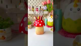 DIY Mushroom Brush holder #artshorts #shortviral #art #handmade #diycrafts