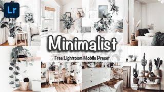 Minimalist Lightroom Preset | How to Edit Minimalist Preset Tutorial | Free DNG