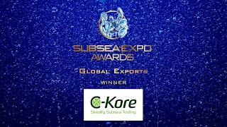 Subsea Expo Awards 2025 – C-Kore Systems winner Global Exports Award