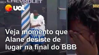 Prova de resistência no BBB: veja momento que Alane desiste e Davi vence prova da final