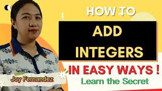 How to Add Integers Easily| Step-by-step Guide with Quiz #math#integers#addition