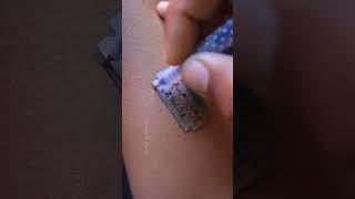 blade trick tattoo  simple heart cutting tattoo  #viral