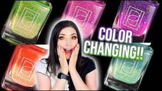 Painted Polish Color Changing Nail Polish - Gilded Garden Party Swatches!! || KELLI MARISSA