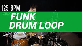 Funk drum loop 125 BPM // The Hybrid Drummer