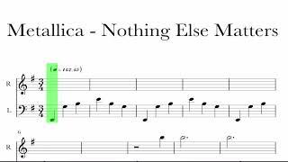 Metallica - Nothing Else Matters Sheet Music