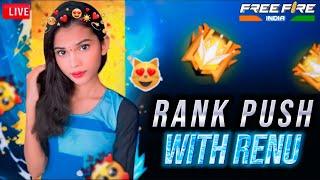 RANK PUSH - FACECAM GIRL GAMER - Free Fire Live In Telugu - Garena Freee Fire #freefire