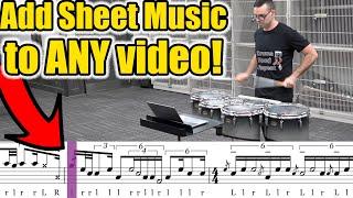 How to add SCROLLING SHEET MUSIC to your video!