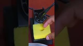 Soldering Iron Tip cleaning with sponge #soldering #solderingiron #solderingtips #electronic