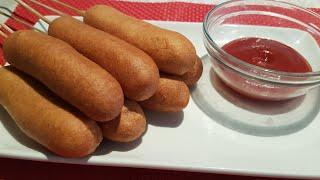 СОСИСКИ В ТЕСТЕ/ CORN DOG/ XAMIR ICHIDA SOSISKA. AJOYIB VA TO'YIMLI NONUSHTA BOLAJONLAR UCHUN