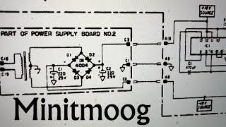 Moog Minitmoog Power Supply Progress (Unloaded Voltage & Impedance Measurements Looking Into Synth)