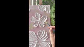 Today, I drew a romantic flower texture painting# texture painting# decorative painting# hanging pa