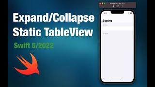 Static TableView Swift 5/ 2022