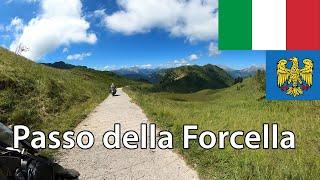 Steilste Straße in Friaul Auffahrt zum Passo delle Forcella Italy Motorradtour TET