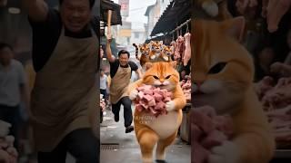 When The Cat Stole Three Tiger Cubs‼️ #cat #tiger #funny